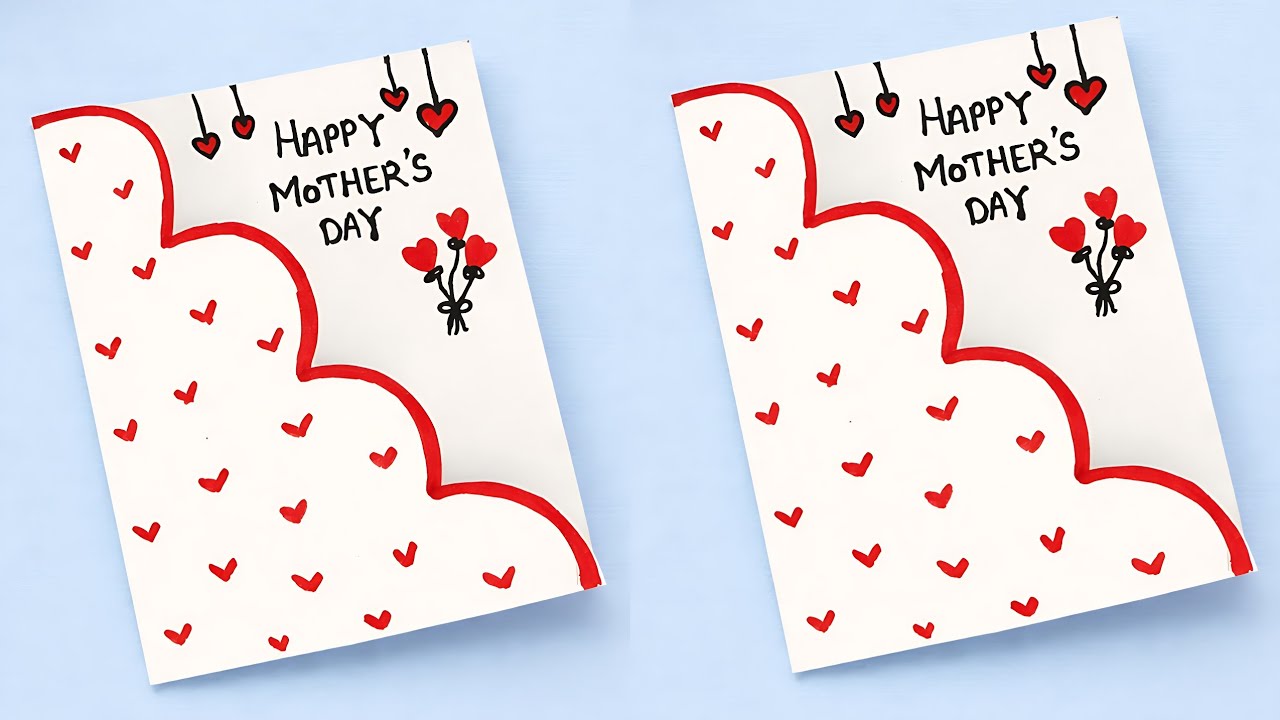 How To Make Mother's Day Card। Mother's Day Easy Greeting Card Making ...