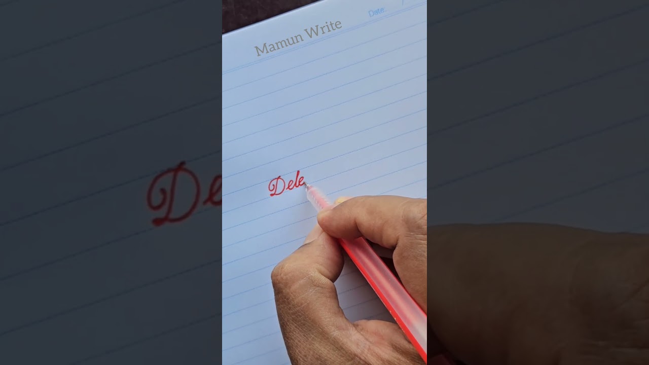 Beautiful Cursive Handwriting | Word with letter D