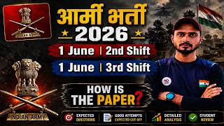 Army Gd Paper 1 June I Army GD 2nd Shift/3nd Shift  Analysis 2026 IArmy GD First Shift Solution 2026