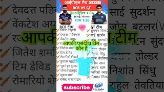 Rcb Vs Gt Qualifier 1 Ipl  2026  26  Time Table Schedule rcbvsgt ipl2026 iplplayoffs