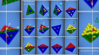 Pyraminx 5X5 solved how to solve - center
