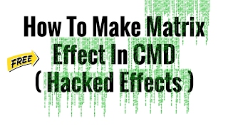 How To make Advaced Matrix effects In Notepad ( Hindi )