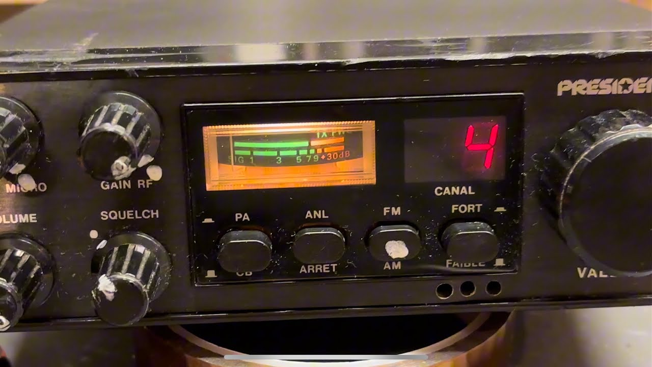 Radio CB Mobile President Valery – 40 Canaux, ANL, Révisée (occasion)