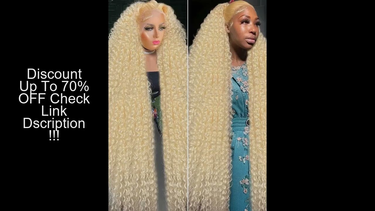 Honey Blonde Deep Wave 13x6 HD Lace Front Human Hair Wig 250 High Density 613 Colored Curly Lace Fro