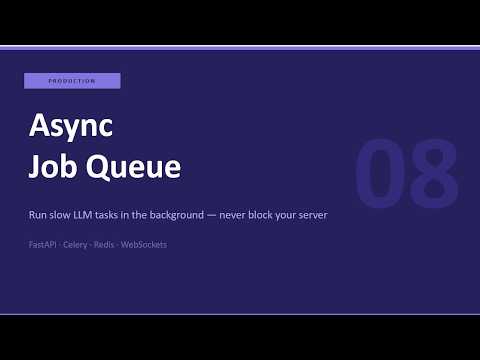 Part 8 Async LLM Tasks — Celery + Redis + FastAPI Queue Tutorial - YouTube