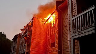 Large fire breaks out at Cherokee County apartment building