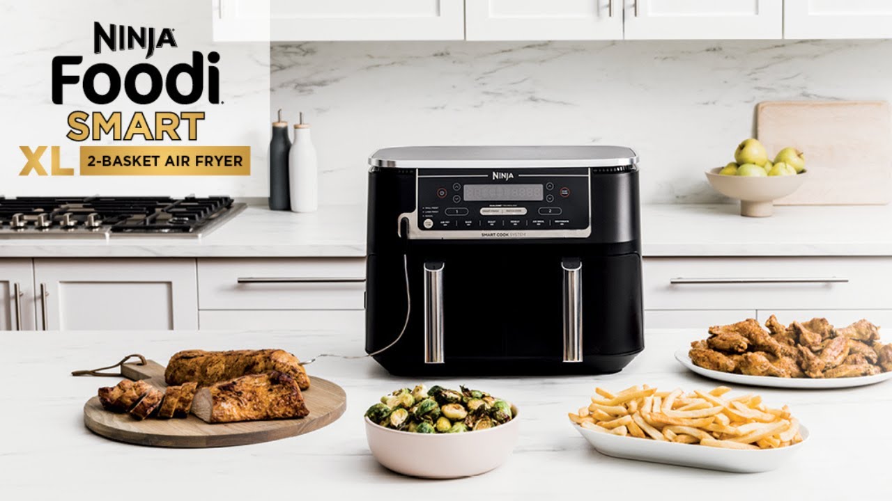 Ninja Foodi Xl 2Basket Air Fryer Double The Deliciousness, Half The