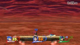 Super Smash Bros Wii U Online Battle Mega Man vs. Bayonetta vs. Ike