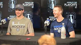 Winnipeg Jets post-game media vs Colorado | Adam Lowry and Kyle Connor