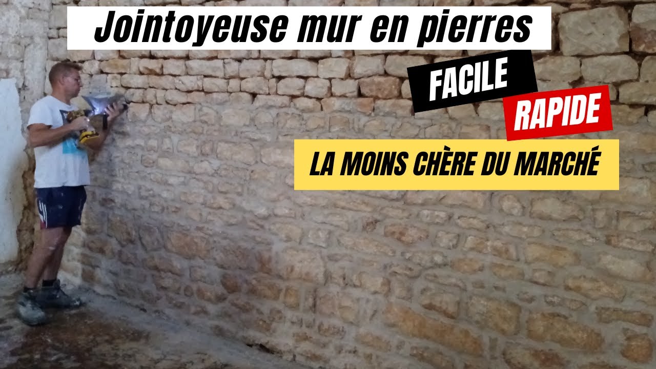Rejointoyer un mur en pierres à la machine, rendu pro et optimal, cette — free download