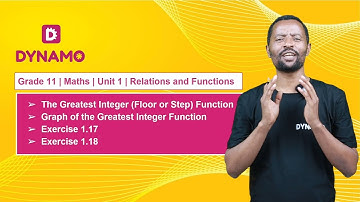 Grade 11 || Math || Unit 1 || Part 14 || The Greatest Integer Function,Exercise 1.17 & Exercise 1.18