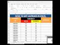 How to get average in Excel#excel #ytshorts #yt #youtubeshorts #viralvideo #youtubeinfluencer