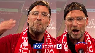 Jurgen Klopp gives passionate mustwatch interview after Liverpool lift the Premier League trophy