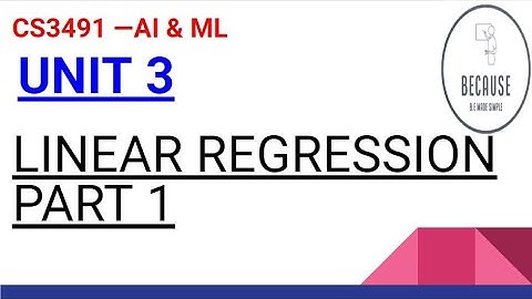 3.3 Linear Regression Part 1 in Tamil