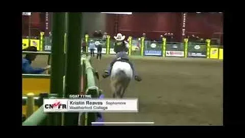 Kristin Reaves sets new goat tying arena record (5...