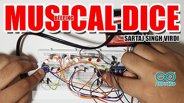 Musical LED Dice Project for Kids using Arduino with 100% Optimized Code and Complete Circuit