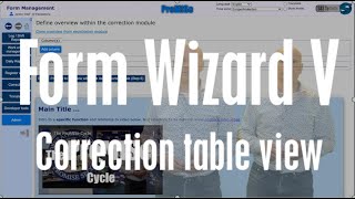 Form Wizard – Step 5: Defining the Correction Table View