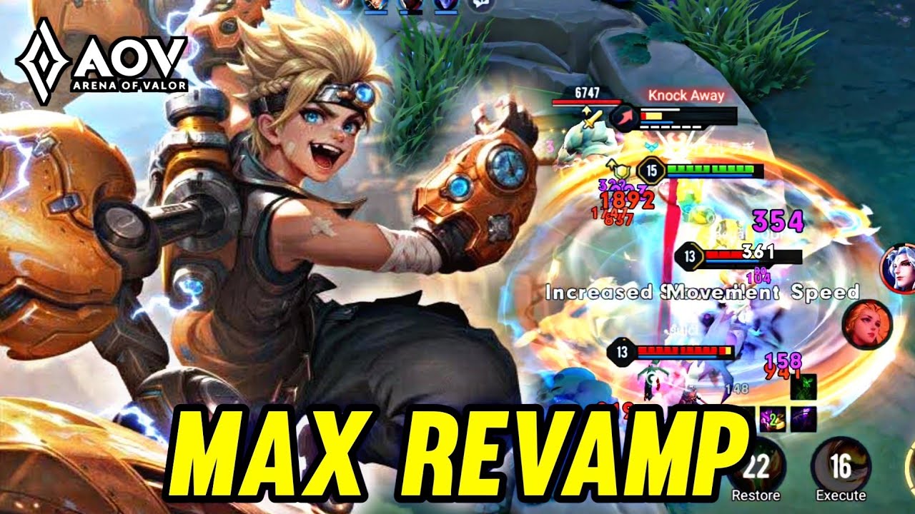AOV : MAX REVAMP NEW PATCH - ARENA OF VALOR LIENQUANMOBILE ROV