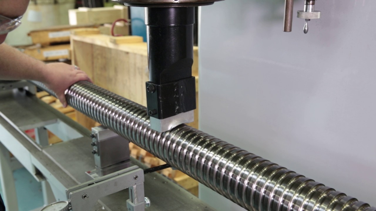 ThreadCraft, Inc. Ball Screw Straightening Operation YouTube