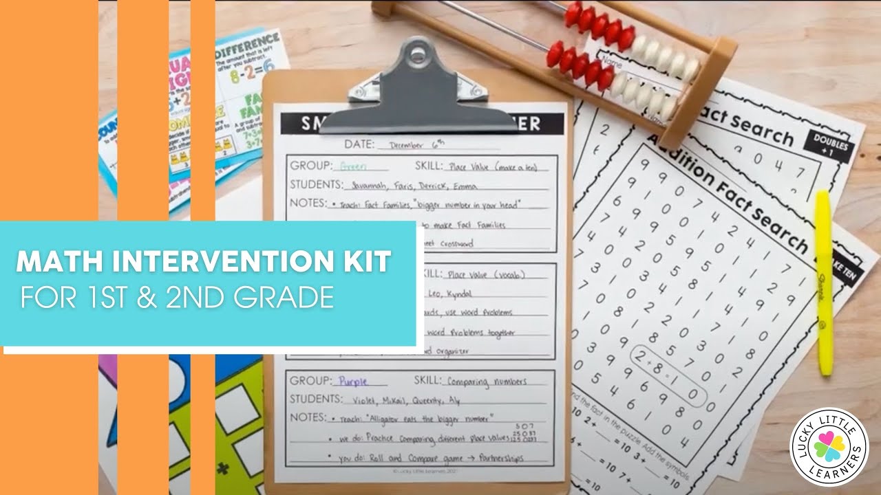 Literacy & Math Intervention Kit Centers & Activities, Kindergarten