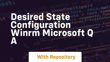 Desired State Configuration WinRM Microsoft Q A