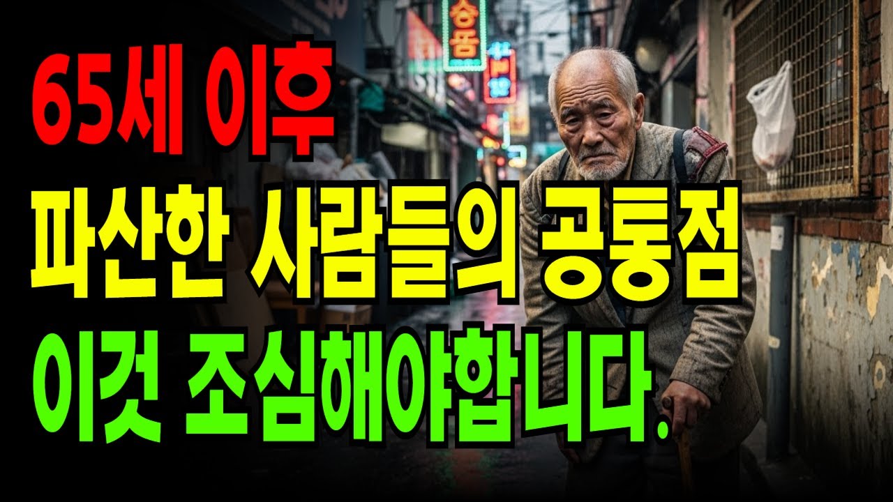 65세에 파산한 사람들의 공통점 5가지