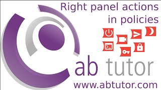 Using Right Panel Actions in Policies with AB Tutor
