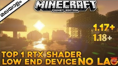 MINECRAFT PE || BEST RTX ULTRA GRAPHICS SHADER IN LOW END DEVICE || 1.18+ || [ MALAYALAM ] (8K DUDE)