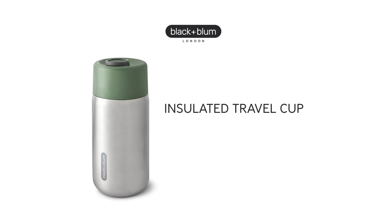 Black+Blum, Insulated Stainless Steel Travel Cup, Black and Blum