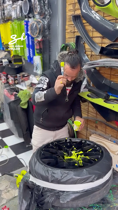 Because plain tire rims are boring...😅 #tires #cars #paint