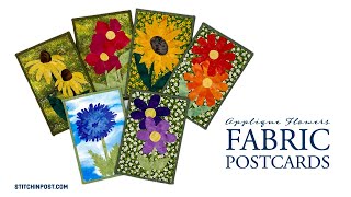 Applique Flower Postcards Live Demo with Jackie