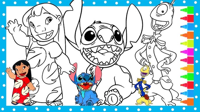 Lilo and Stitch coloring for children - Lilo and Stitch Kids Coloring Pages