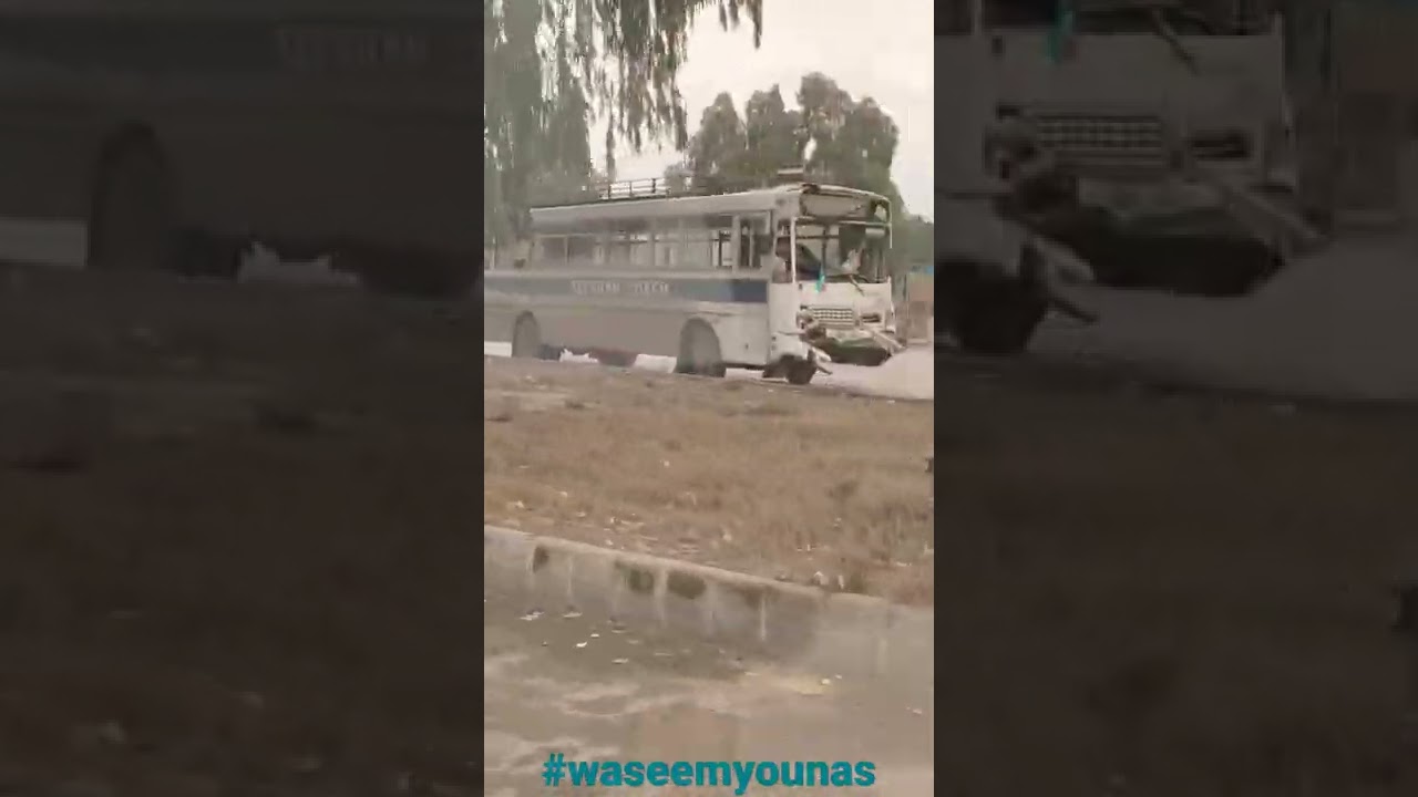 Bus accident sangjani toll plaza 