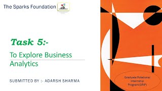 Task 5    To Explore Business Analytics