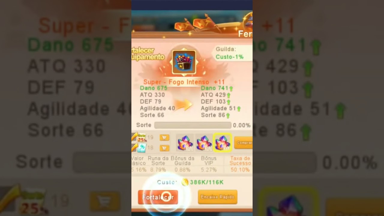 Upando a arma para o +12 em 15 segundos no ddtank origin, será que funcionou? (ddtank mobile)