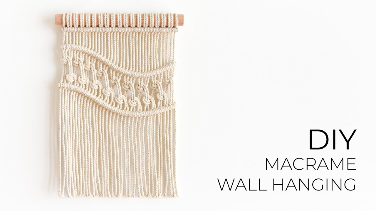 DIY MACRAME WALL HANGING with Half Hitch Knots | How to macrame | Step by step tutorial