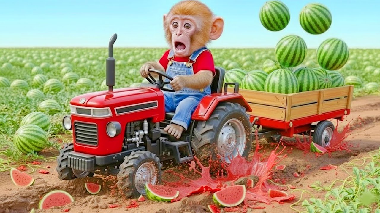 Monyet NaNa Lucu Kebun Semangkanya Menjadi Kacau Karena Diserang Alien | Dunia NaNa