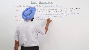 Best Free Topic l ICSE MATH XII l LINEAR PROGRAMMING l Working rule l L1349