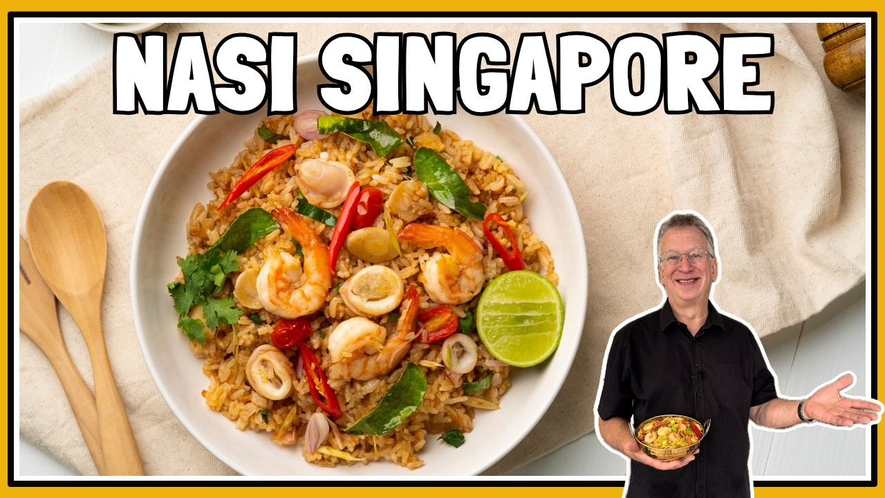 Hoe maak je Nasi Singapore (kerrie rijst -afhaalchinees versie- recept)