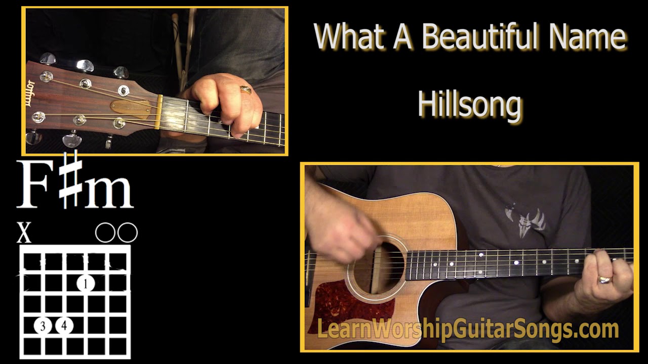 Easy Worship Guitar "What A Beautiful Name" Acoustic Guitar Tutorial