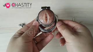 MChastity - How to Assemble Negative Penis Cage With Silicone Vagina