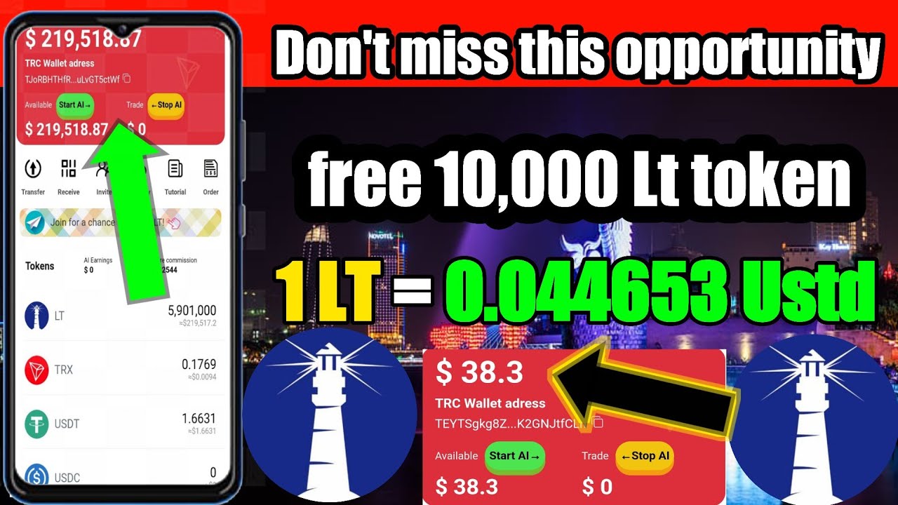 lt wallet coin | how to unlock t wallet coin | Lt token free refer income