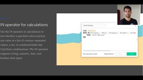 IN OPERATOR with TABLEAU 2020.3