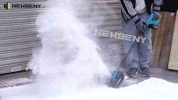 Effortless Snow Clearing with the NEWBENY Cordless Snow Shovel • Handheld Snow Thrower Demo