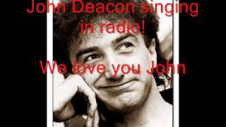 Video thumbnail of "John Deacon (Queen) Singing in radio!!"