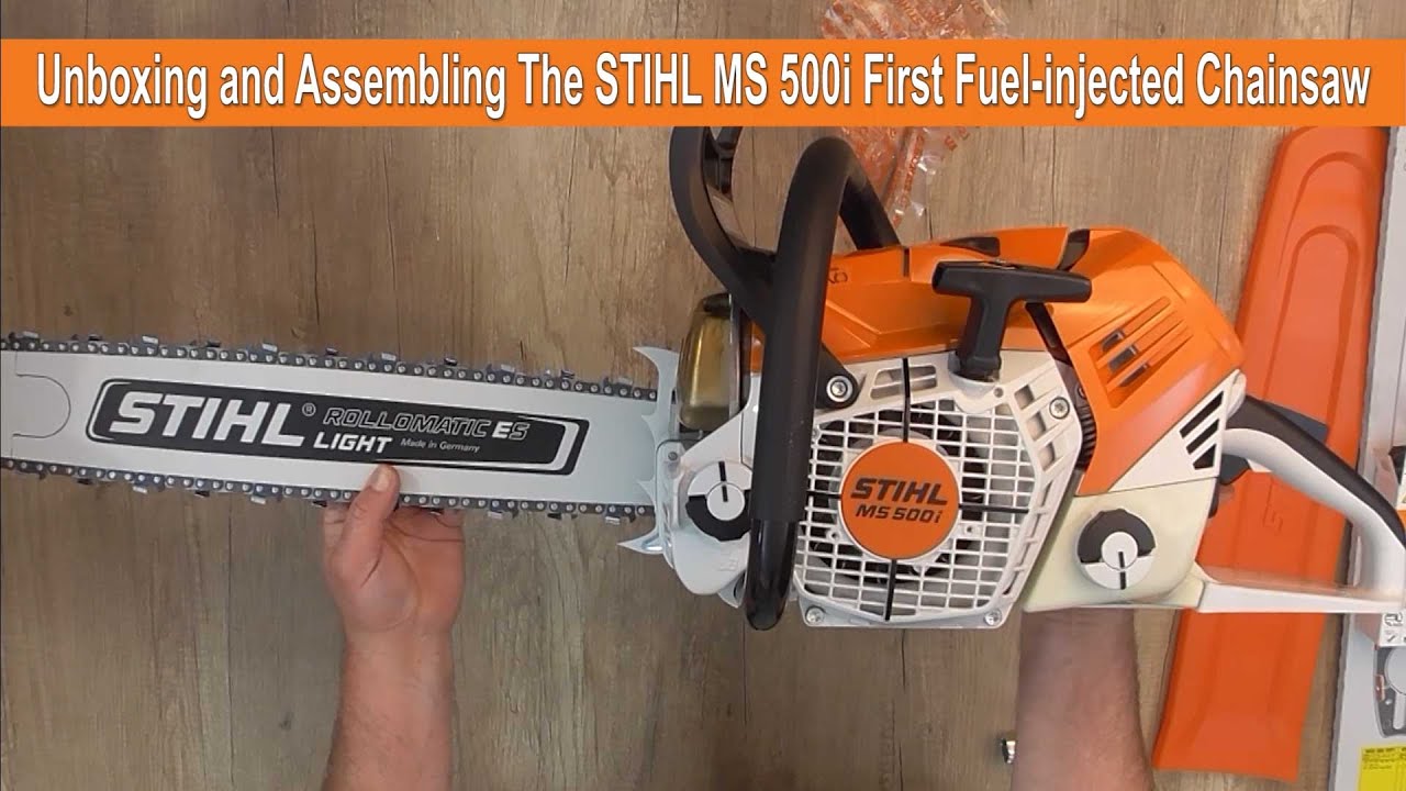 Распаковка и сборка высокопроизводительной бензопилы STIHL MS 500i — Bob The Tool Man