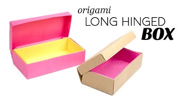 Origami Long Hinged Box Tutorial - DIY - Paper Kawaii