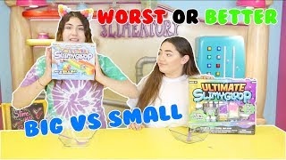 BIG VS SMALL SLIME KIT! bigger is worst?