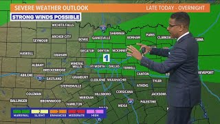 DFW Weather: Timing for rain chances late Monday