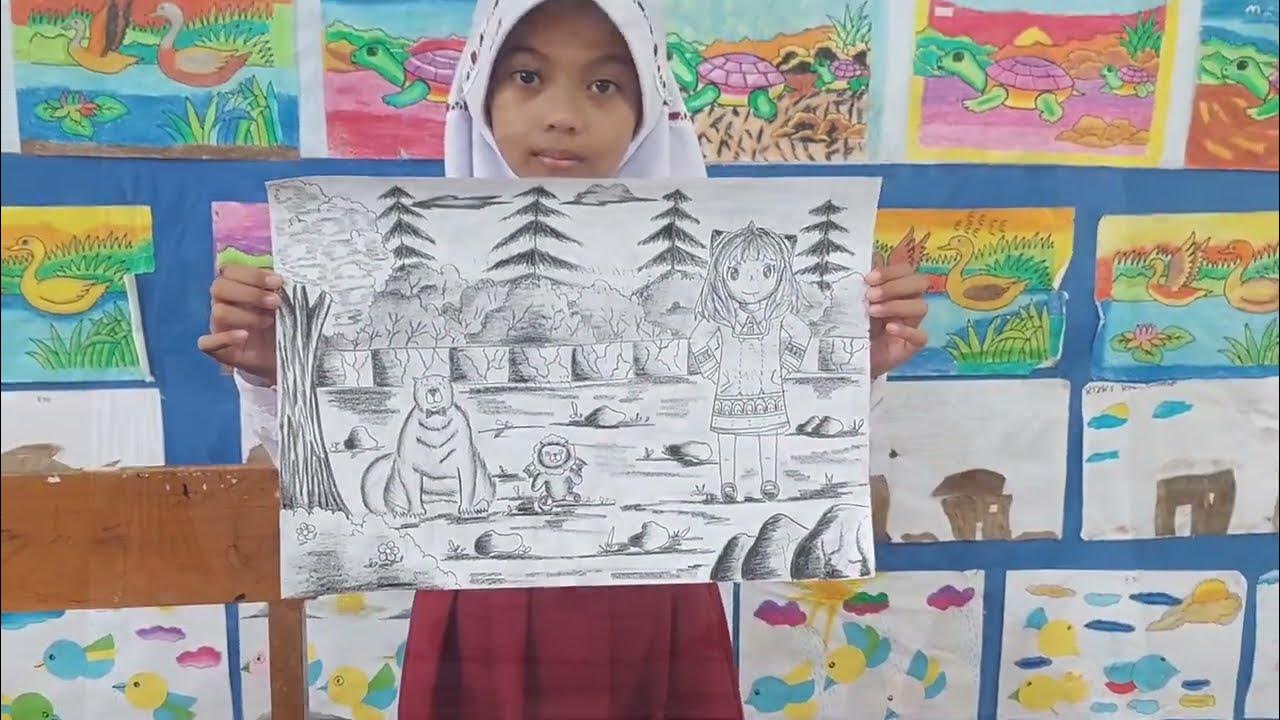 FLS2N 2023 GAMBAR BERCERITA gambar hitam putih + gambar berwarna